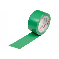 PVC-Packband, farbig 50mm breitx66lfm, 57µ. grün, leise, monta 250. Naturkautschukkleber