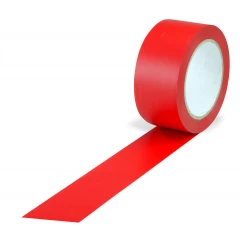 Bodenmarkierungsband 50mm breitx33lfm, 150µ. rot, PVC-Folie.