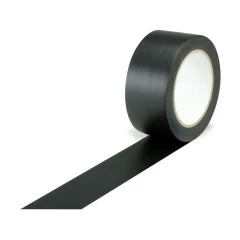 Bodenmarkierungsband 50mm breitx33lfm, 150µ. schwarz, PVC-Folie.