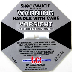 Shockindikator Shockwatch 15g / 50ms grau. selbstklebend.