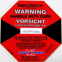 Shockindikator Shockwatch 50g / 50ms rot. selbstklebend.