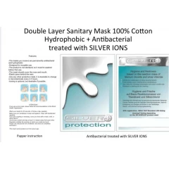 Protective mask - face mask - reusable - sand colored -behind the head