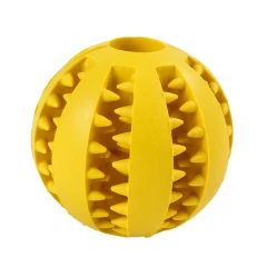 Hundeball, Spielball mit Noppen & Zahnpflege Funktion aus TRP, 7,5 CM, Grün oder Gelb