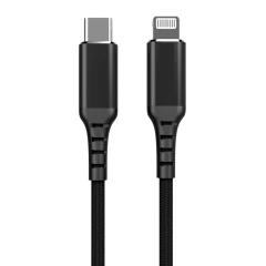 USB 3.1 Typ-C zu Lightning Kabel mit Nylonmantel, 2 Meter Länge