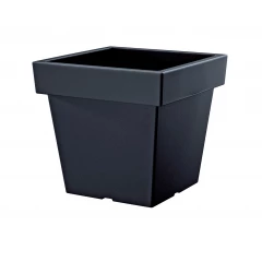 Flower pot LOFLY SQUARE LOW - anthracite