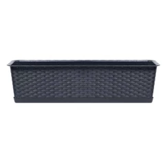 Balcony plant box with saucer RATOLLA SET - anthracite