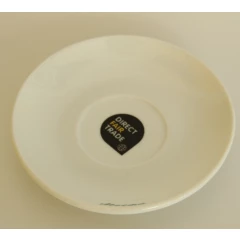 24 Porzellan Tassenset | Weiße Espresso Obertassen + Untertassen | 70ml | mit Moema Logo