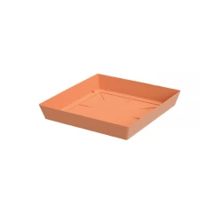 LOFLY saucer square - terracotta | Size: 16,5 cm x 16,5 cm x 2,7 cm (LxBxH)