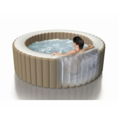 Steinbach Aufblasbarer Whirlpool Intex Pure Spa 77 128426 Bubble Massage beige