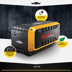 MOWOX® BA 154 Lithium Batterie 40V - 4,0Ah - Ersatzakku kompatibel mit allen MOWOX® 40 V-Geräten